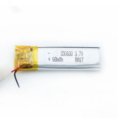 batería de Lipo del litio 350830 60mah