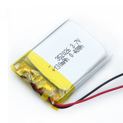 batería eléctrica del reloj del SGS del CE de la batería del polímero de 130mAh 352026 Lipo