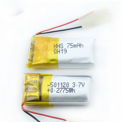 la batería ultra fina de 501120 80mah Lipo modificó alta capacidad para requisitos particulares
